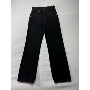 Wrangler Youth Boy's Straight Leg Adj Waist Black Denim Jeans - Size 10S (22x26)